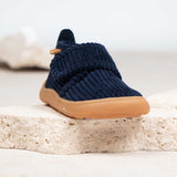 Bisgaard Navy Corduroy Barefoot Basic Home Shoe
