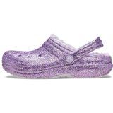 Crocs Purple Moon Classic Lined Chunky Glitter