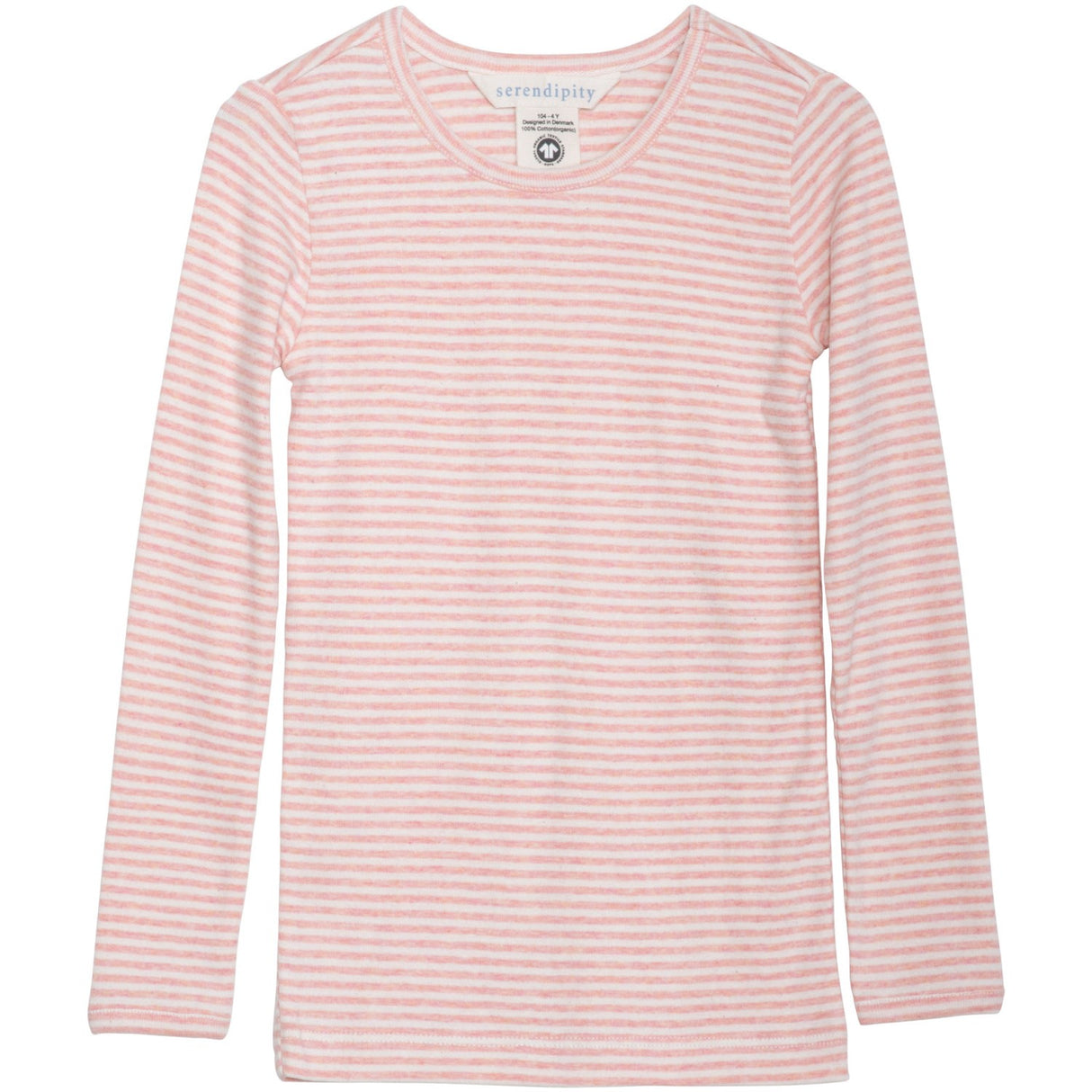 Serendipity Coral/Offwhite Slim Blouse Stripe