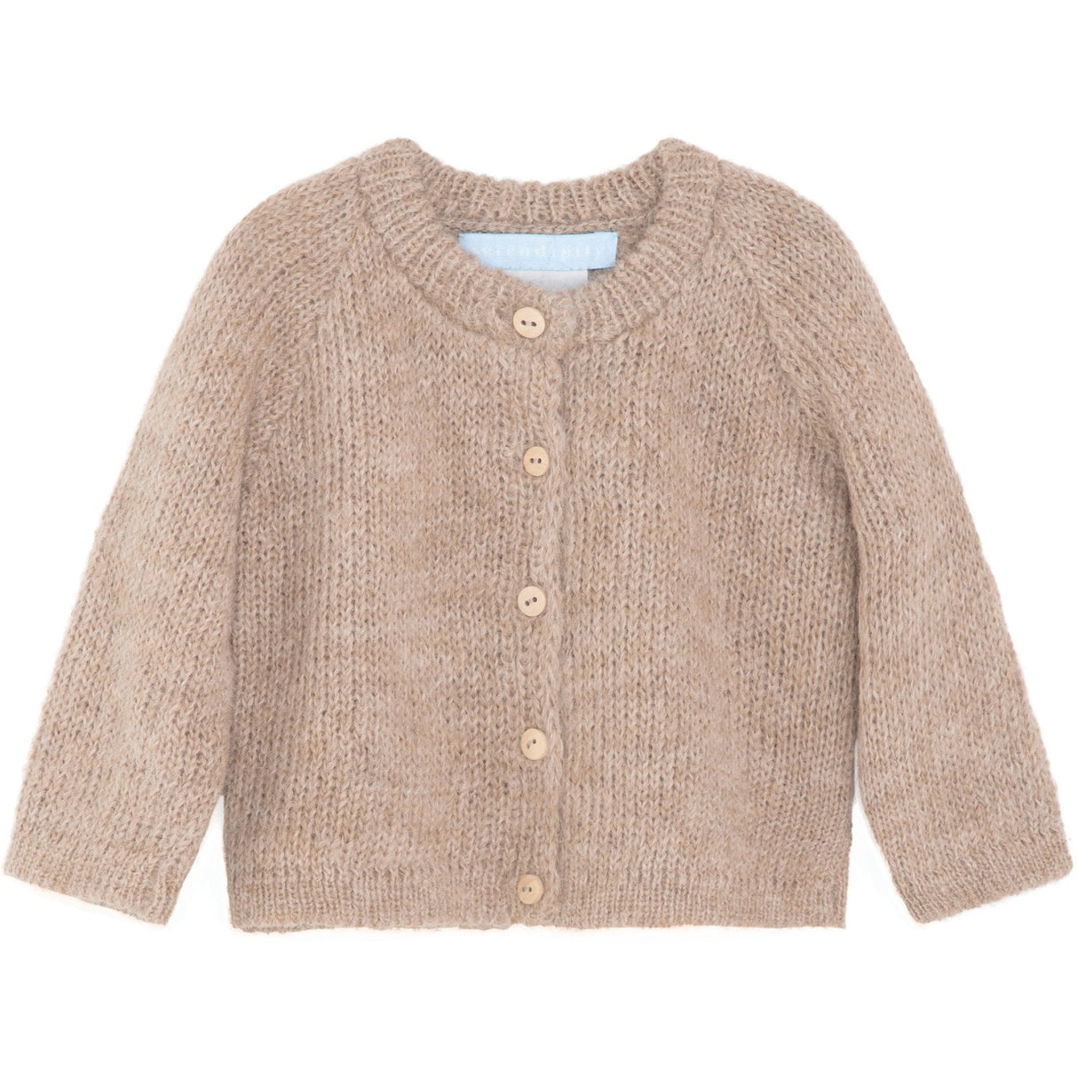 Serendipity Beige Baby Alpaca Suri Cardigan