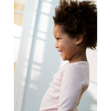 Serendipity Coral/Offwhite Slim Blouse Stripe