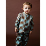 Serendipity Coffee Checks Baby Brushed Pants