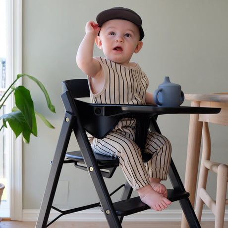 KAOS Black Klapp High Chair Oak