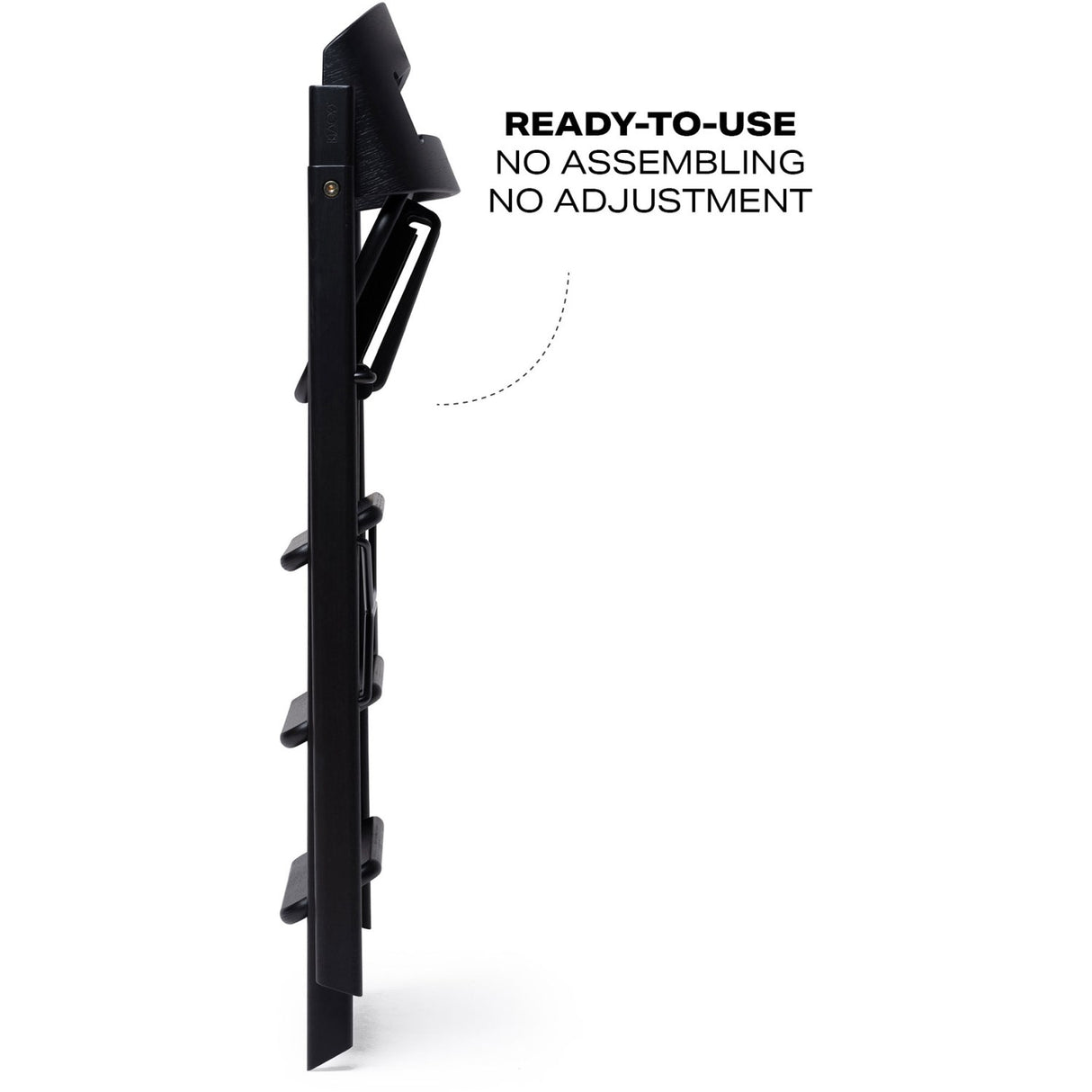 KAOS Black Klapp High Chair Oak