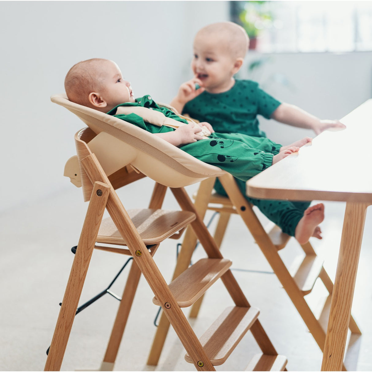 KAOS Natural Klapp High Chair Oak