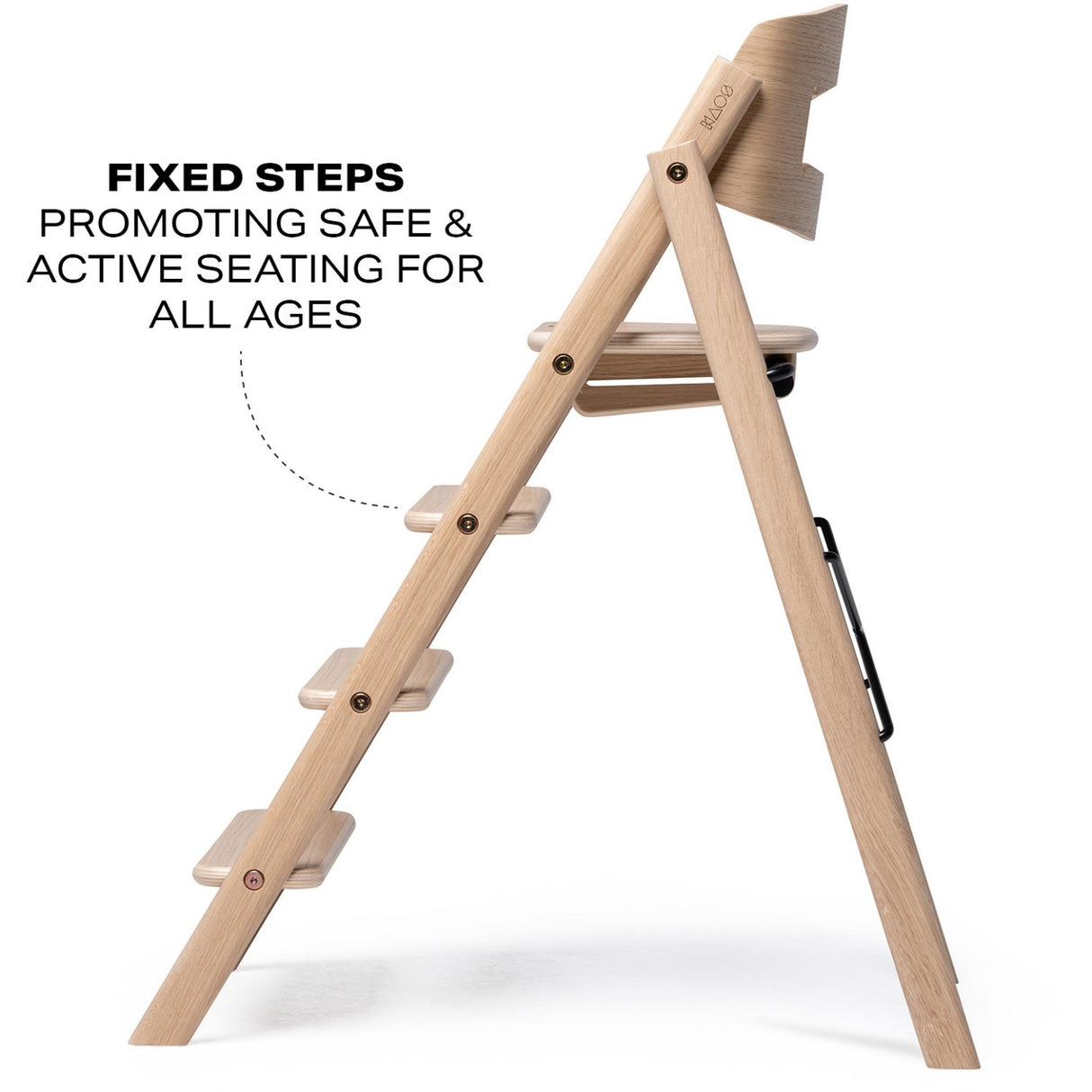 KAOS Natural Klapp High Chair Oak