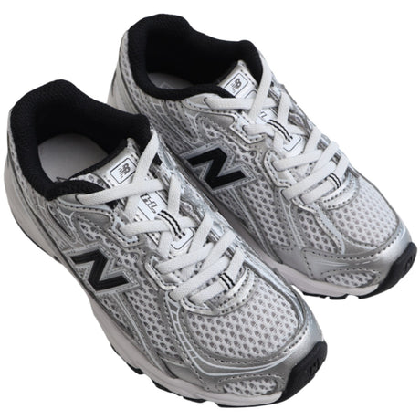 New Balance Silver Metallic 740 Kids Bungee Lace Sneakers