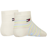 Tommy Hilfiger Pink Baby Socks 2-pack Breton Abs