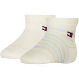 Tommy Hilfiger Pink Baby Socks 2-pack Breton Abs