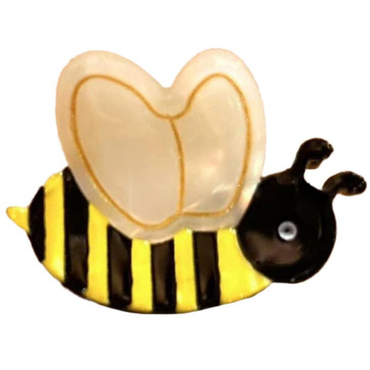 Bow's by Stær Yellow/Black Mini Bi Hårklemme