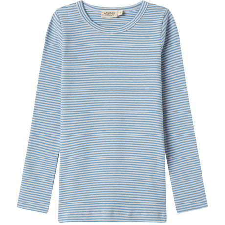 MarMar Modal Fine Rib Blue Stripe Tani Blouse