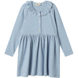MarMar Modal Fine Rib Blue Stripe Dama LS Dress