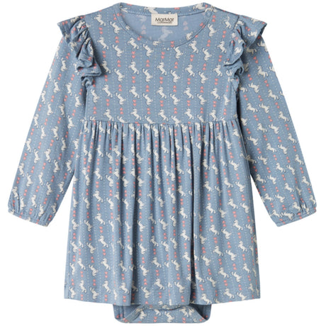 MarMar Smooth Jersey Unicorn Dream Ramona Frill LS Dress