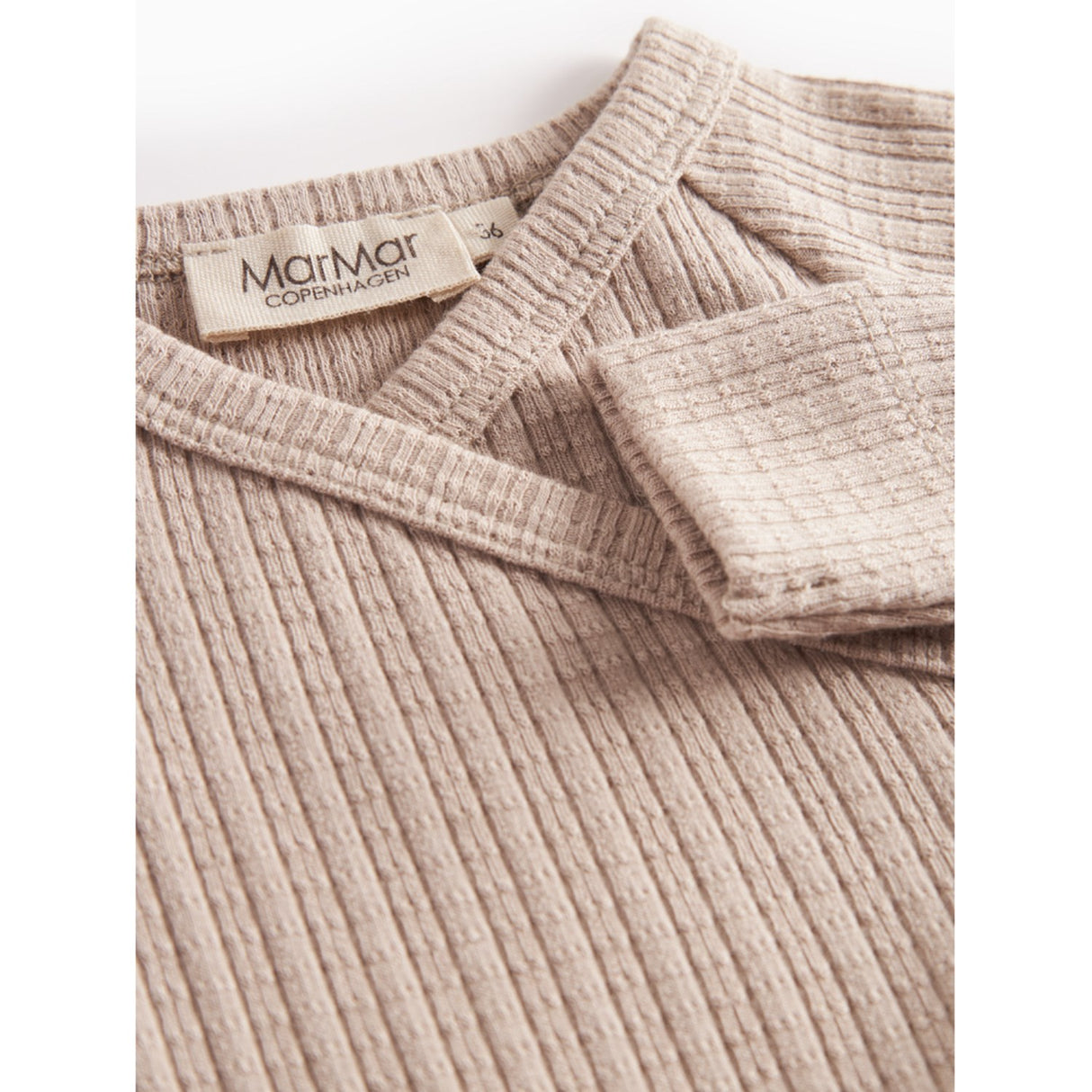 MarMar New Born Modal Pointelle Rib Soft Beige Rubello Onesies