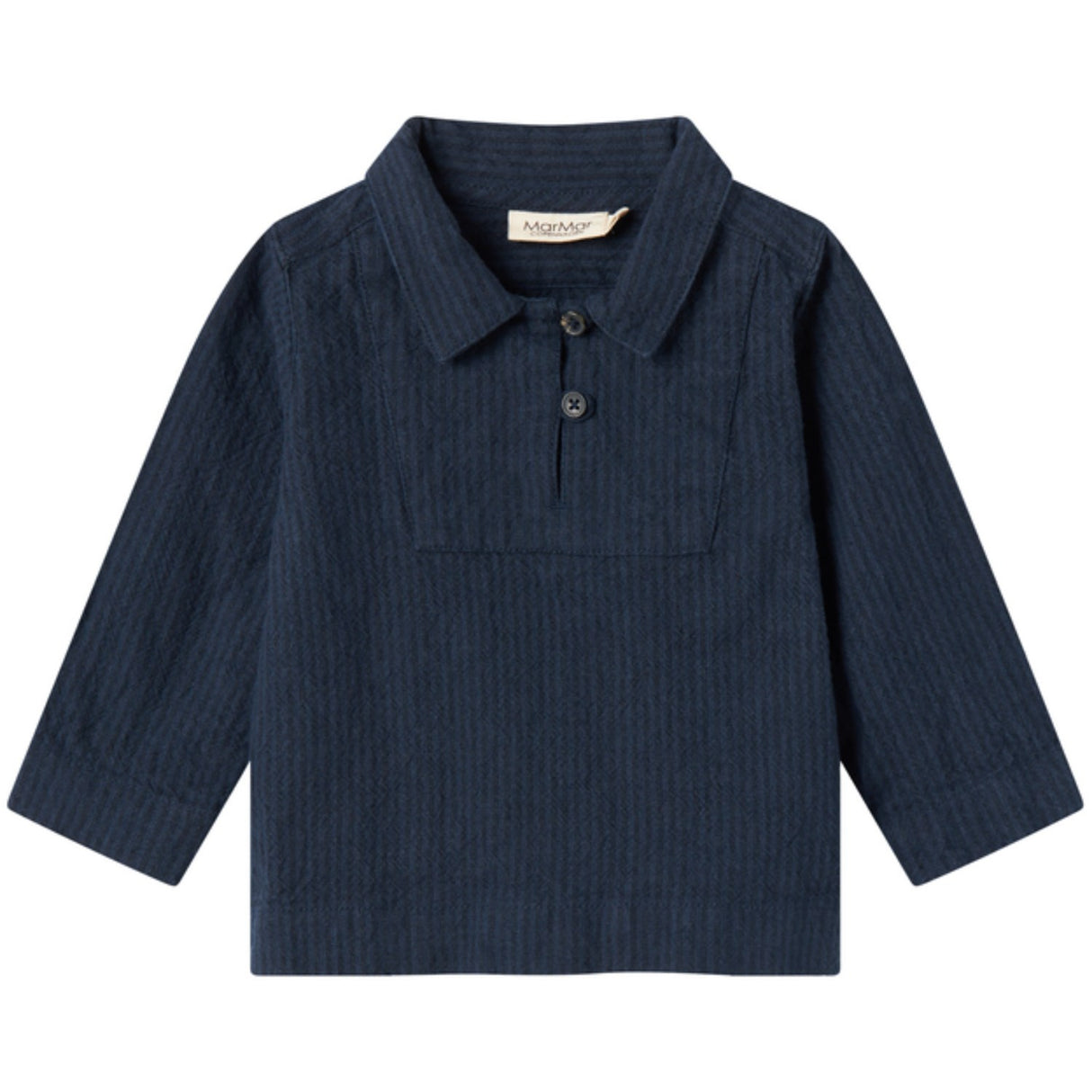 MarMar Chambray Dark Blue Stripe Tovas Blouse