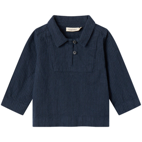 MarMar Chambray Dark Blue Stripe Tovas Blouse
