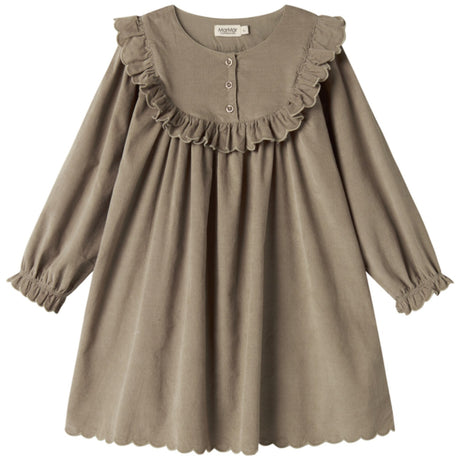 MarMar Fine Cord Mud Delina LS Dress