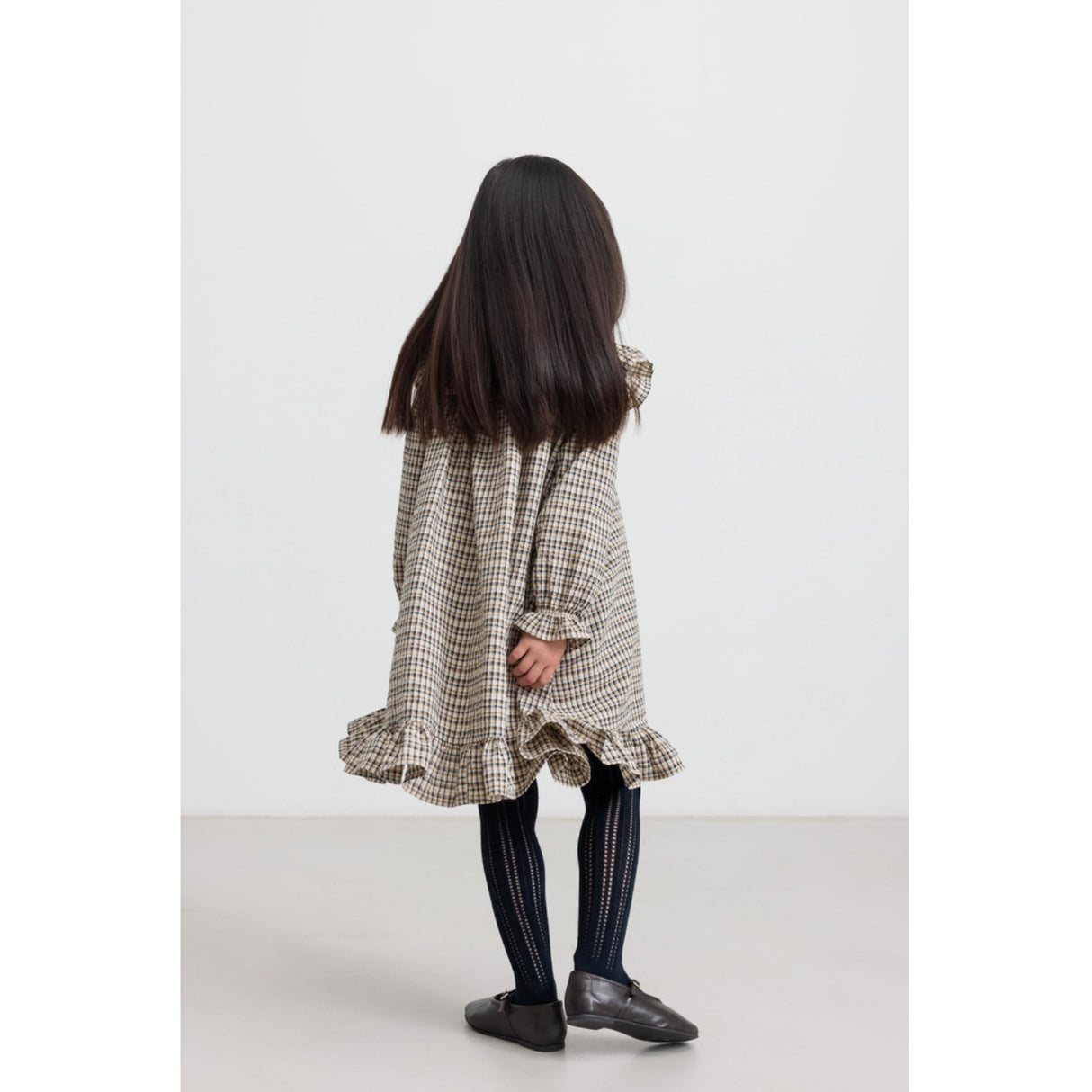 MarMar Seersucker Check Pilot Navy Check Dalina Dress