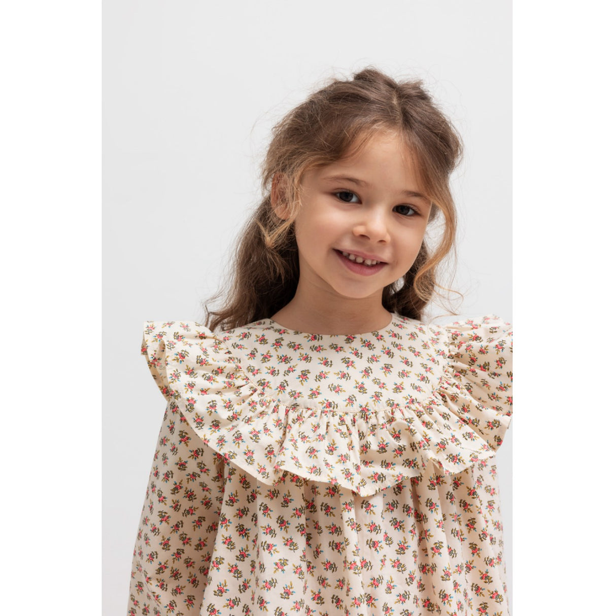 MarMar Poplin Japanese Flower Drine LS Dress