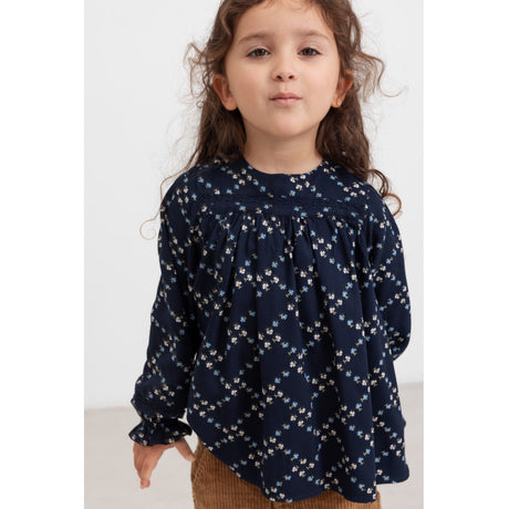 MarMar Viscose Twill French Flower Tuka LS Blouse