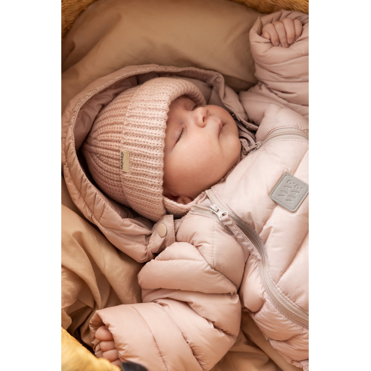 MarMar Heavy Knit Fisherman Cream Taupe Atlas Knit Hat