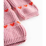 MarMar Light Cotton Wool Pattern Soft Berry Hearts Daso Knit Dress