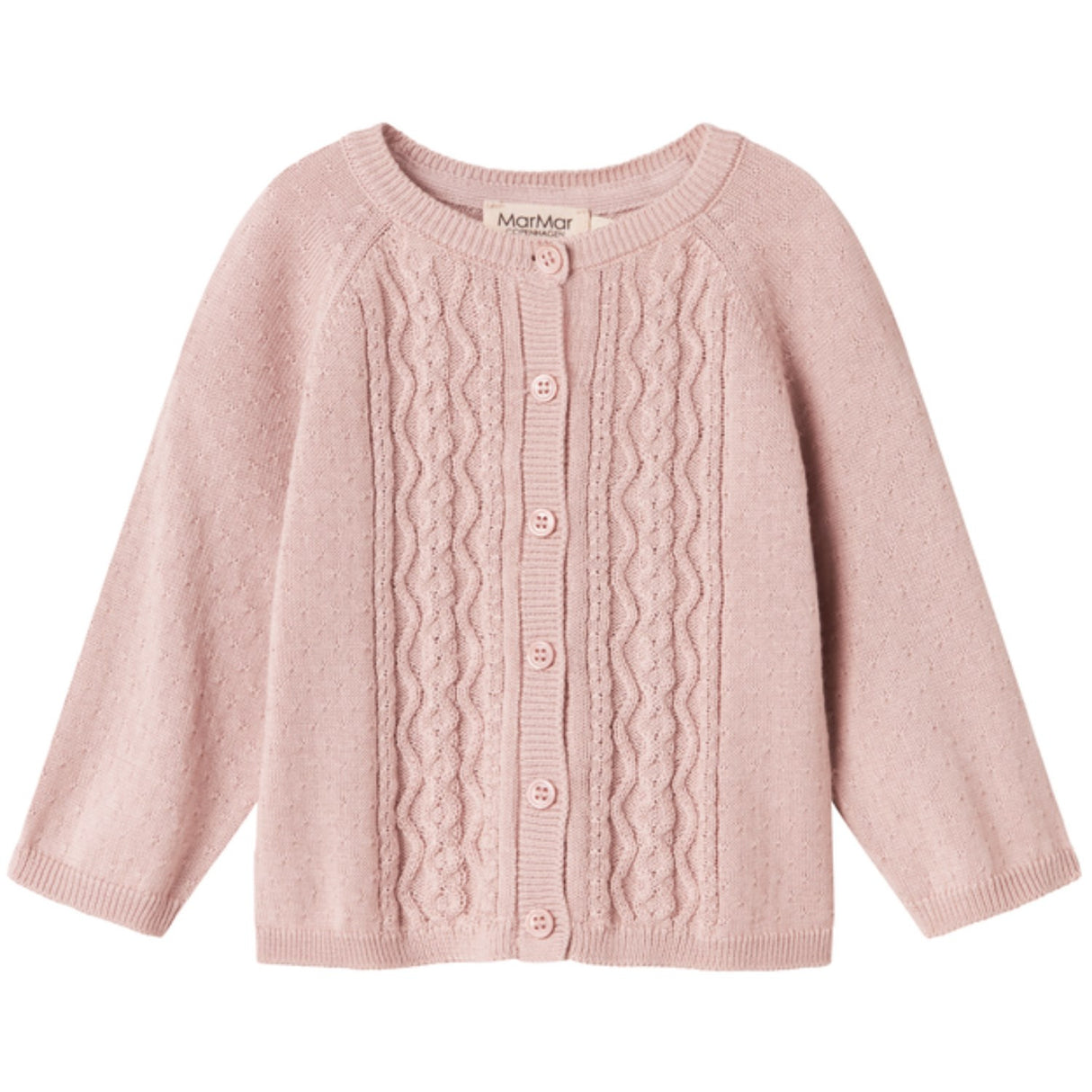 MarMar Modal Mix Cable Faded Rose Totti Knit Cardigan