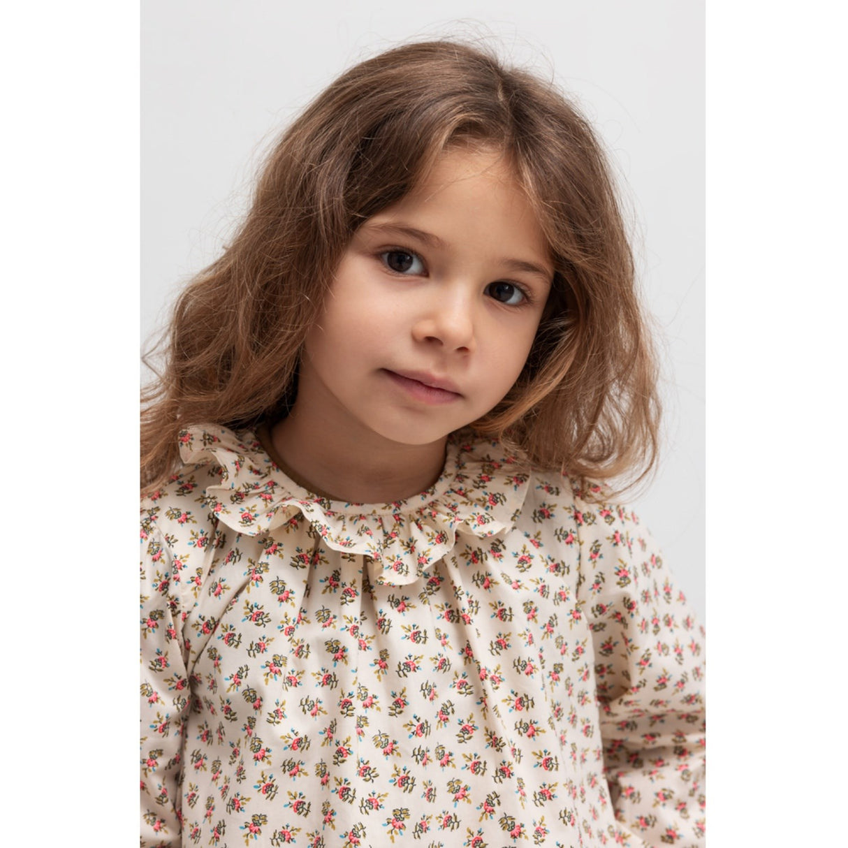 MarMar Poplin Japanese Flower Talsa LS Blouse