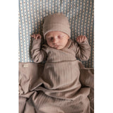 MarMar New Born Modal Pointelle Rib Soft Beige Aiko Hat