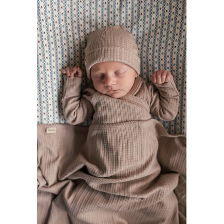 MarMar New Born Modal Pointelle Rib Soft Beige Alida Blanket