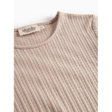 MarMar Modal Pointelle Rib Soft Beige Tamra Blouse