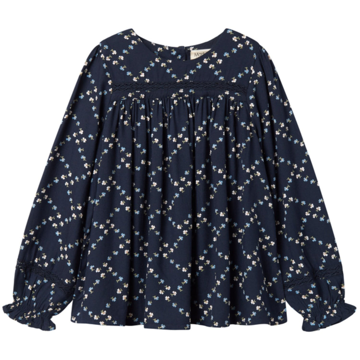 MarMar Viscose Twill French Flower Tuka LS Blouse
