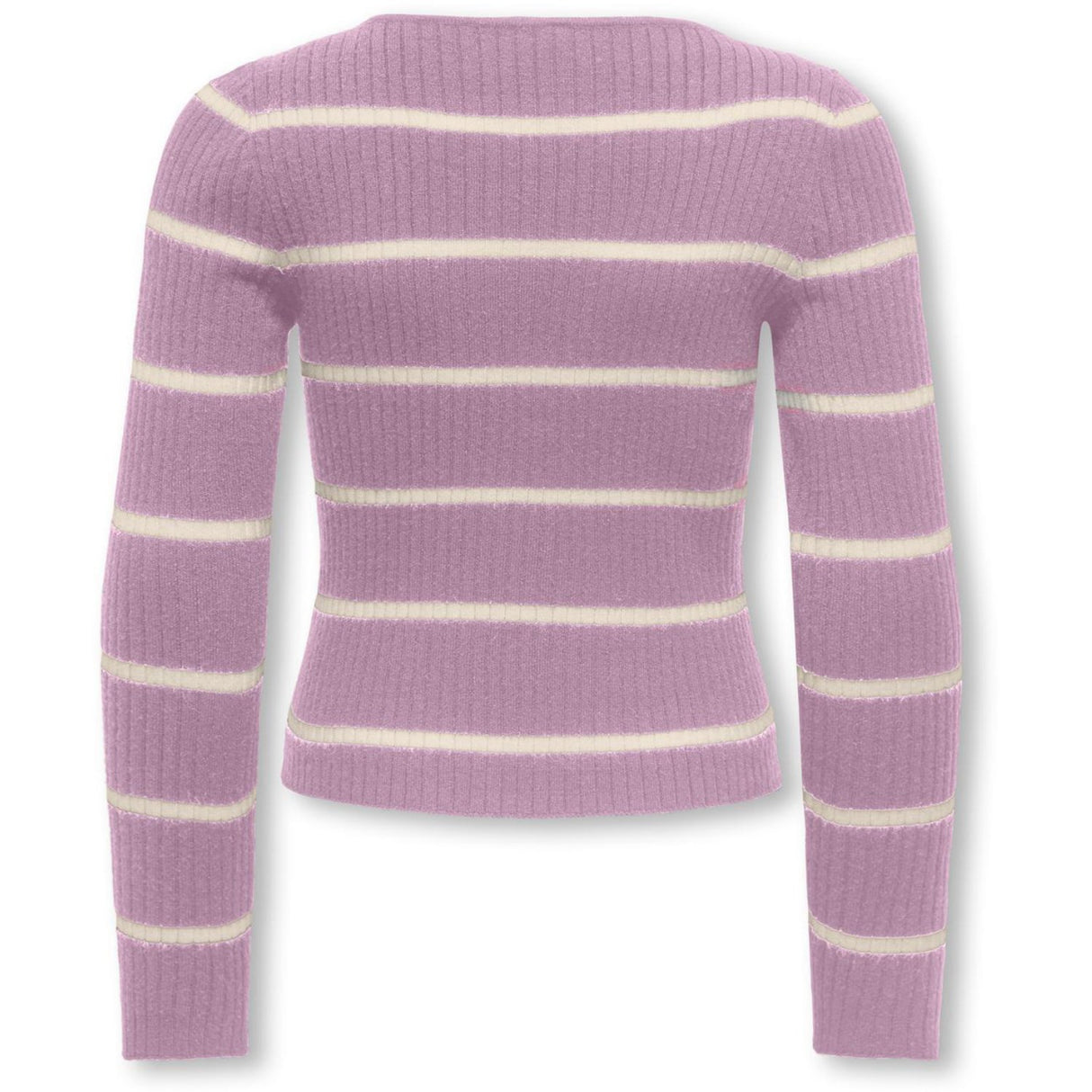 kids ONLY Mauve Orchid Whitecap Gray Kogibi Ls Rib Boatneck Cp Knt