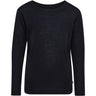 Hummel Black Jr Wool Rib T-Shirt L/S