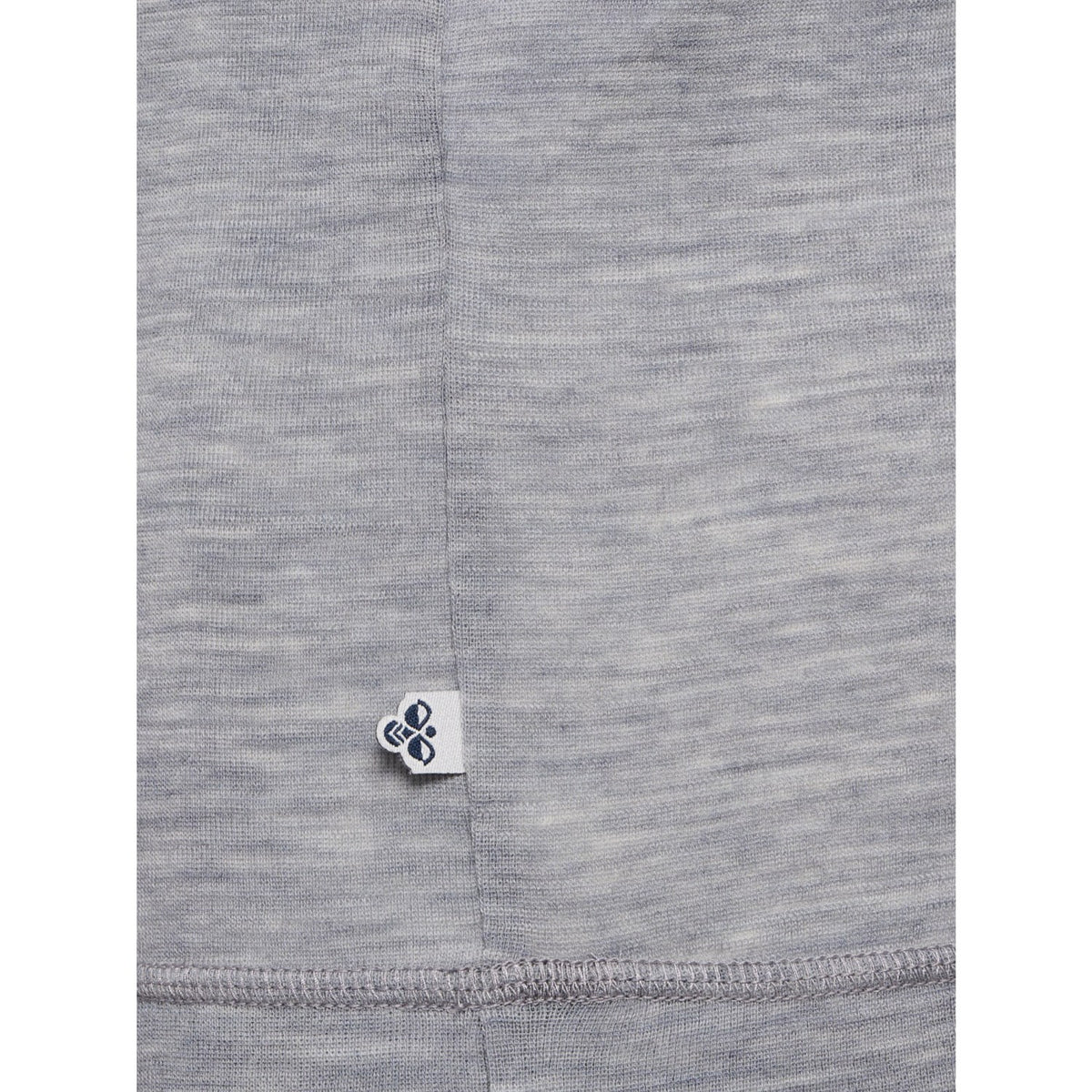 Hummel Grey Melange Jr Wool Rib Top S/L