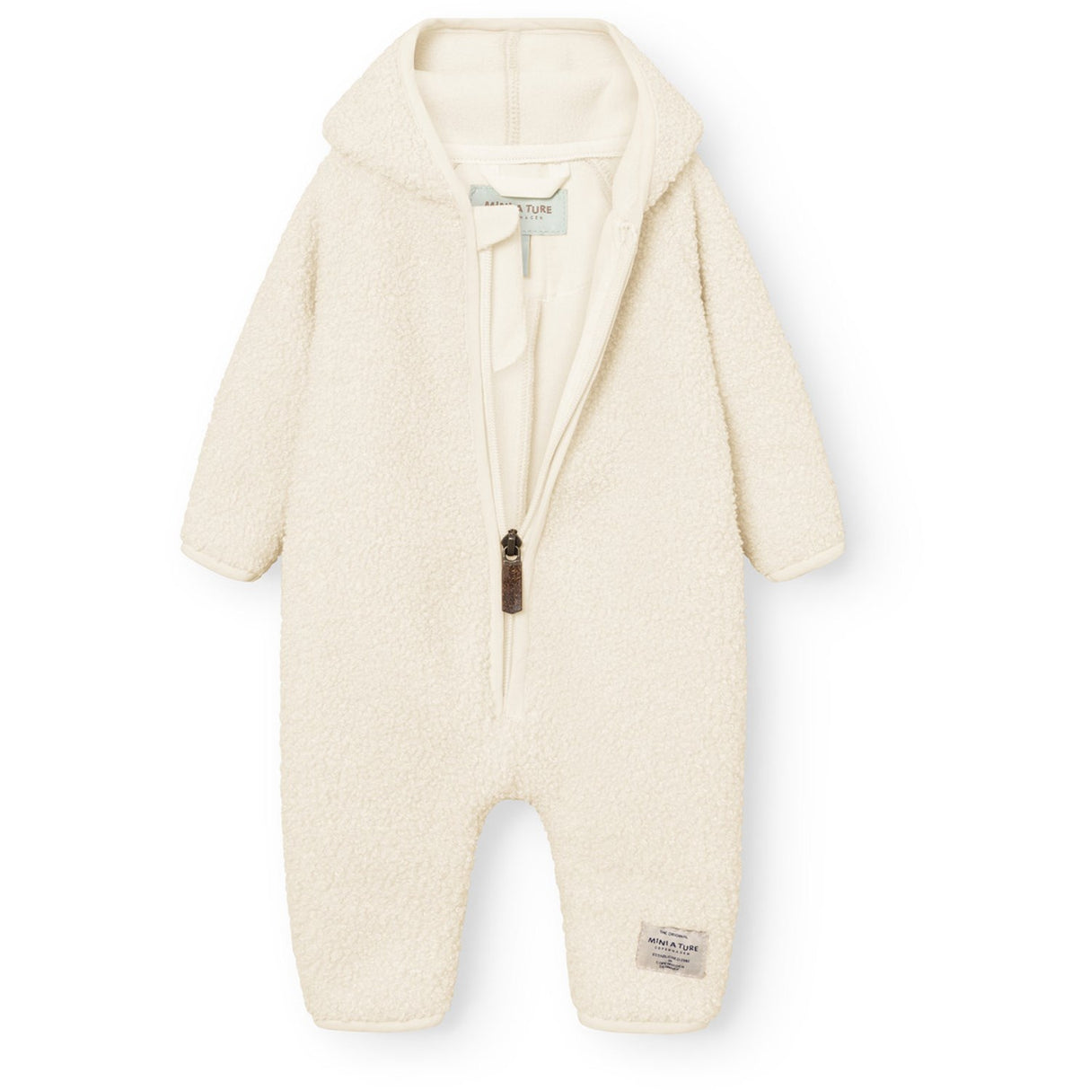Mini A ture Angora Cream Matadel Teddyfleece Jumpsuit. GRS