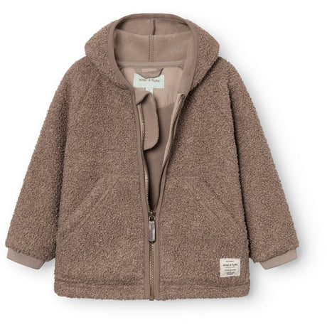 Mini A ture Grey Brown Matliff Teddyfleece Jacket. GRS