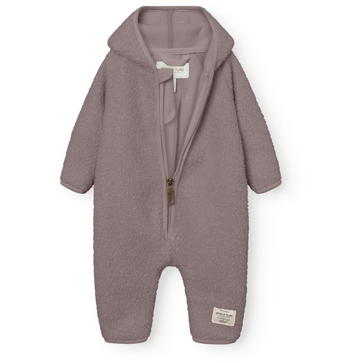 Mini A ture Zinc Purple Matadel Teddyfleece Jumpsuit. GRS