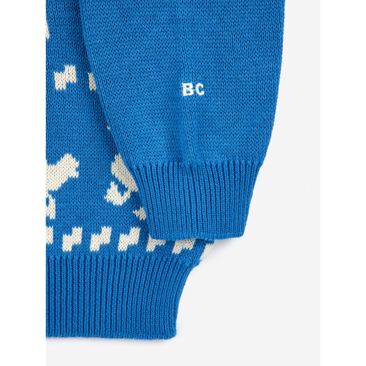 Bobo Choses Blue Farm Jacquard Jumper