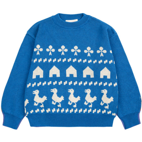 Bobo Choses Blue Farm Jacquard Jumper
