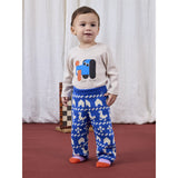 Bobo Choses Blue Farm All Over Knitted Pants