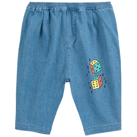 Bobo Choses Navy Blue Roll The Dice Light Denim Pants