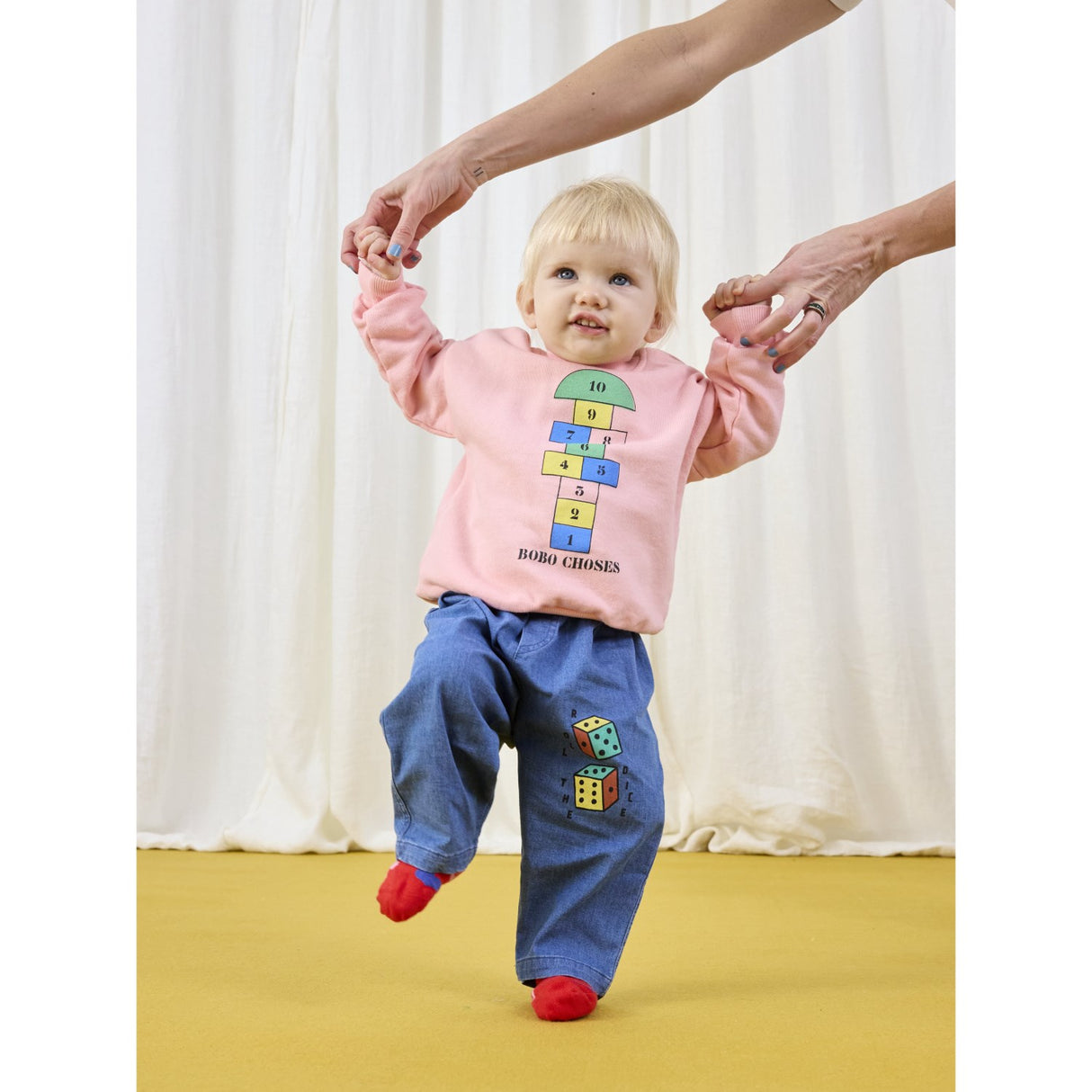 Bobo Choses Pink Hopscotch Sweatshirt