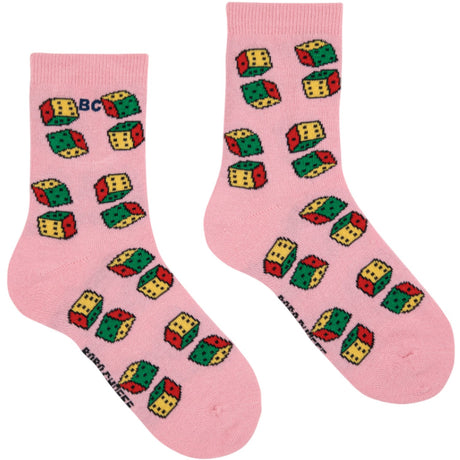 Bobo Choses Pink Dices All Over Short Socks