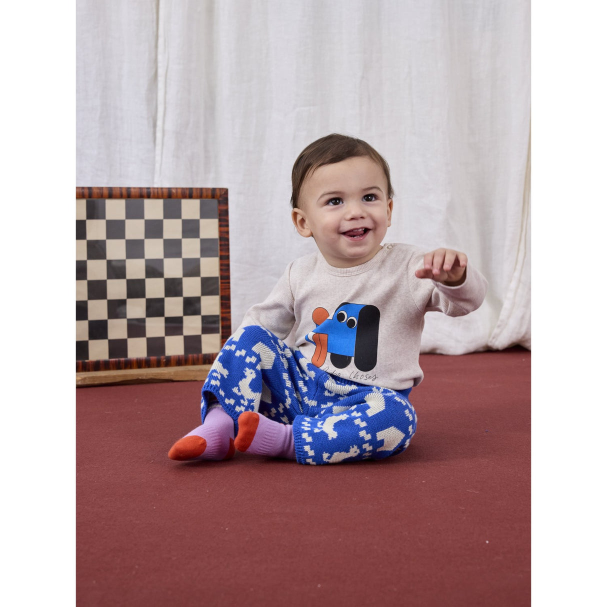 Bobo Choses Lavender Game Pawns Short Socks