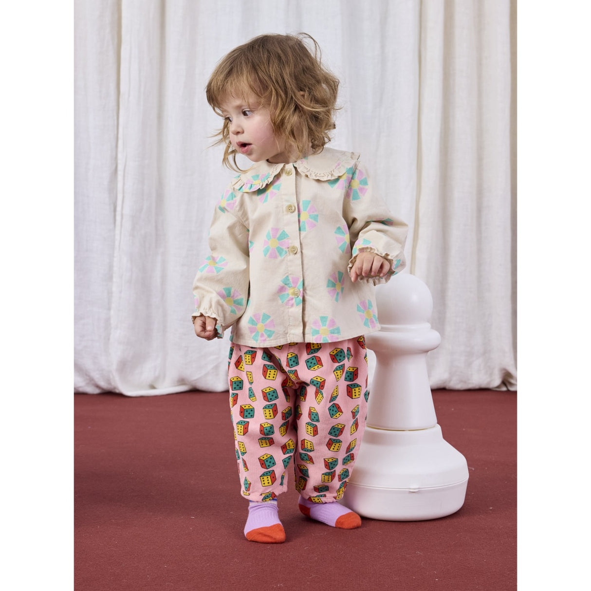 Bobo Choses Lavender Game Pawns Short Socks