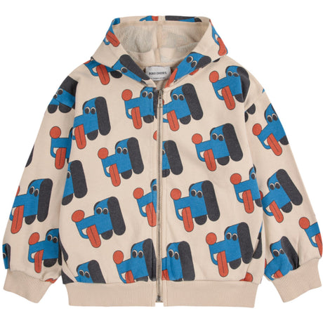 Bobo Choses Offwhite Doggy Mate All Over Zipped Hoodie