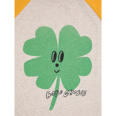 Bobo Choses Yellow Lucky Clover Ranglan Sleeves T-Shirt