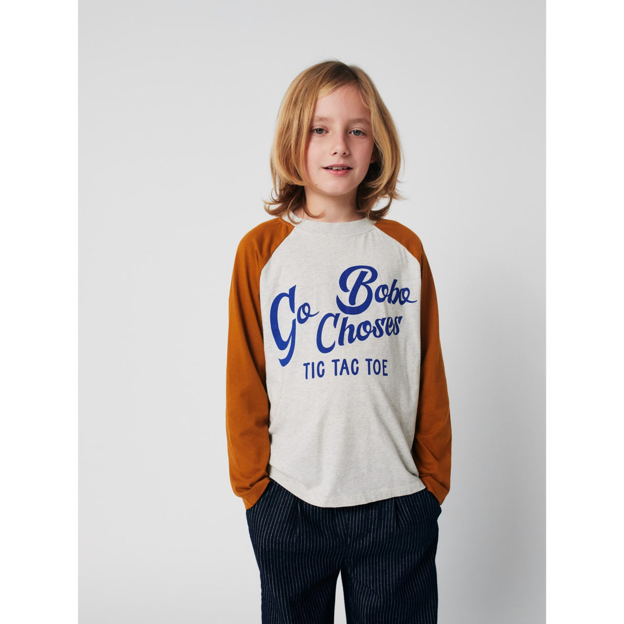Bobo Choses Brown Go Bobo Ranglan Sleeves T-Shirt