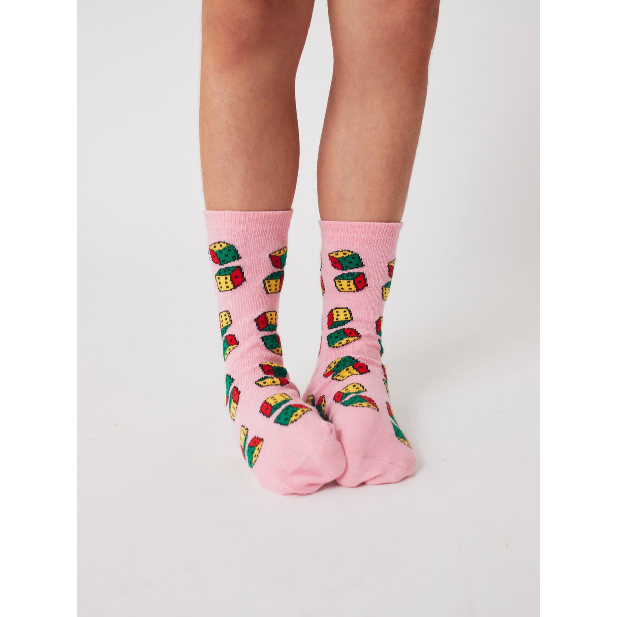 Bobo Choses Pink Dices All Over Short Socks